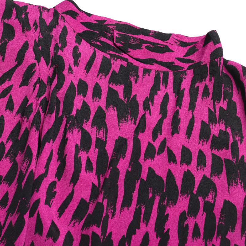 Deep Purple Printed Halter Top Sanaita