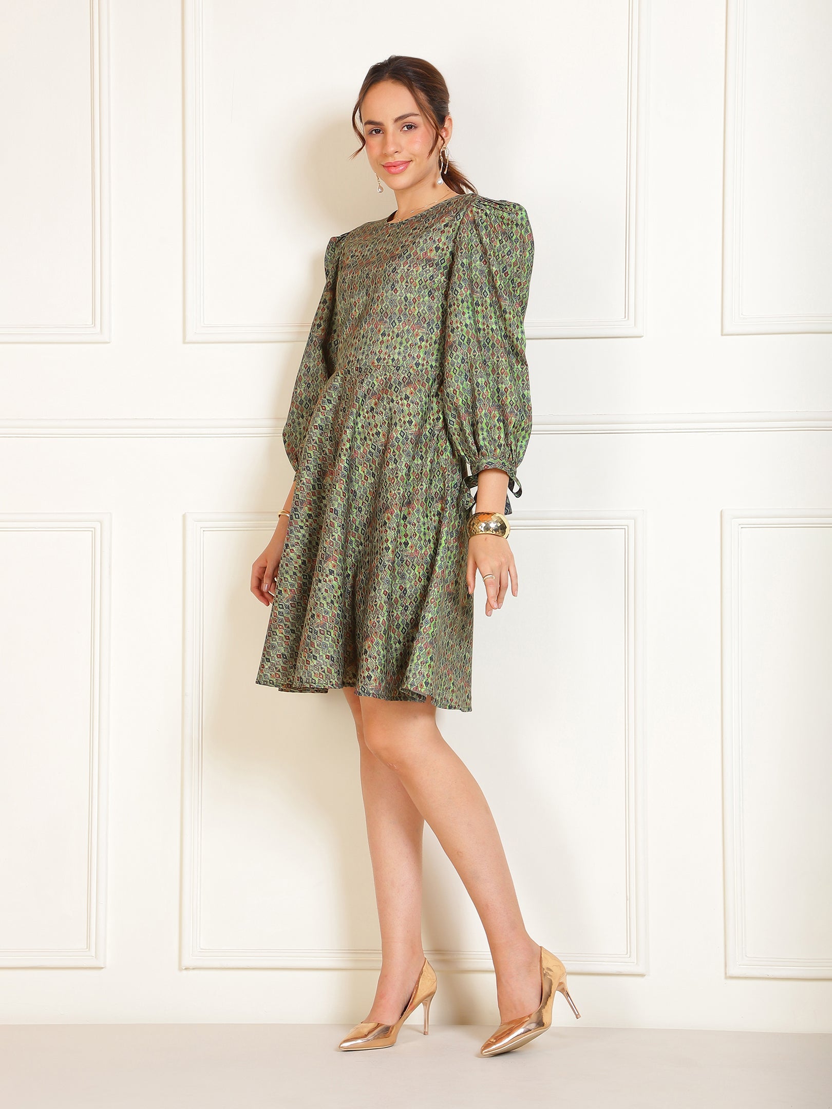 Printed Skater Dress Sanaita