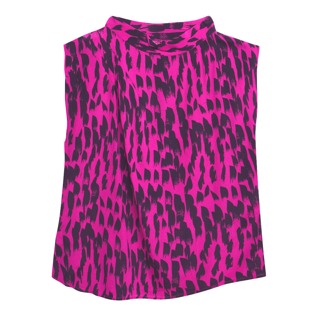 Deep Purple Printed Halter Top Sanaita
