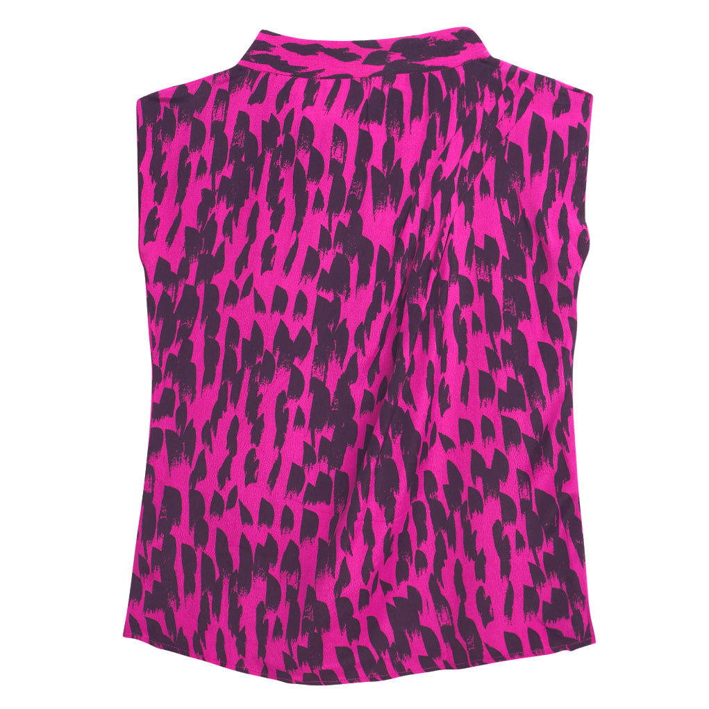 Deep Purple Printed Halter Top Sanaita
