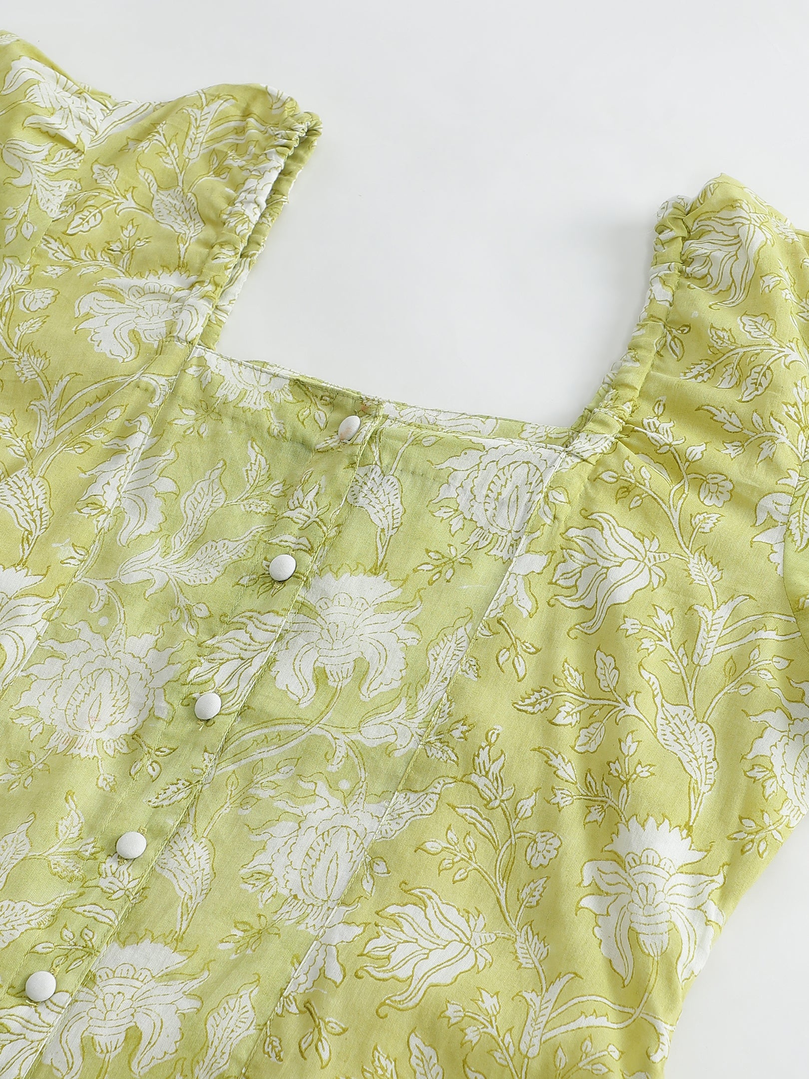 Floral Print Yellow Dress Sanaita