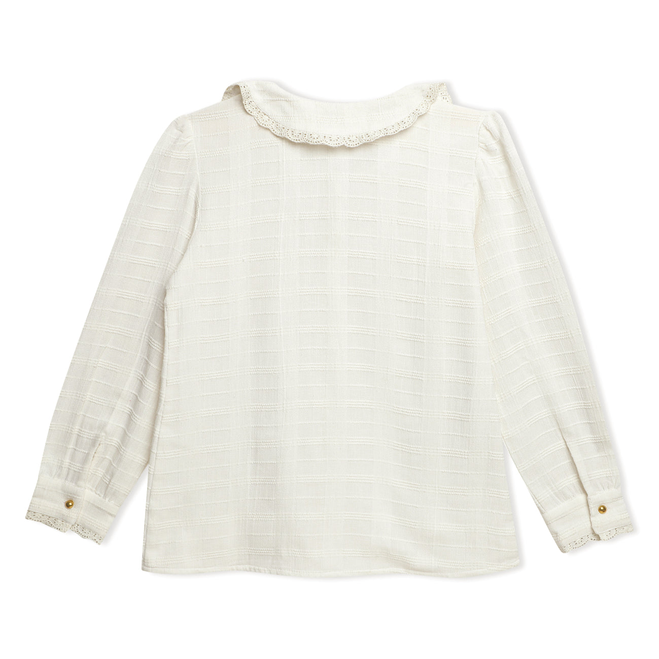 Scallop Collar and Placket Blouse Sanaita