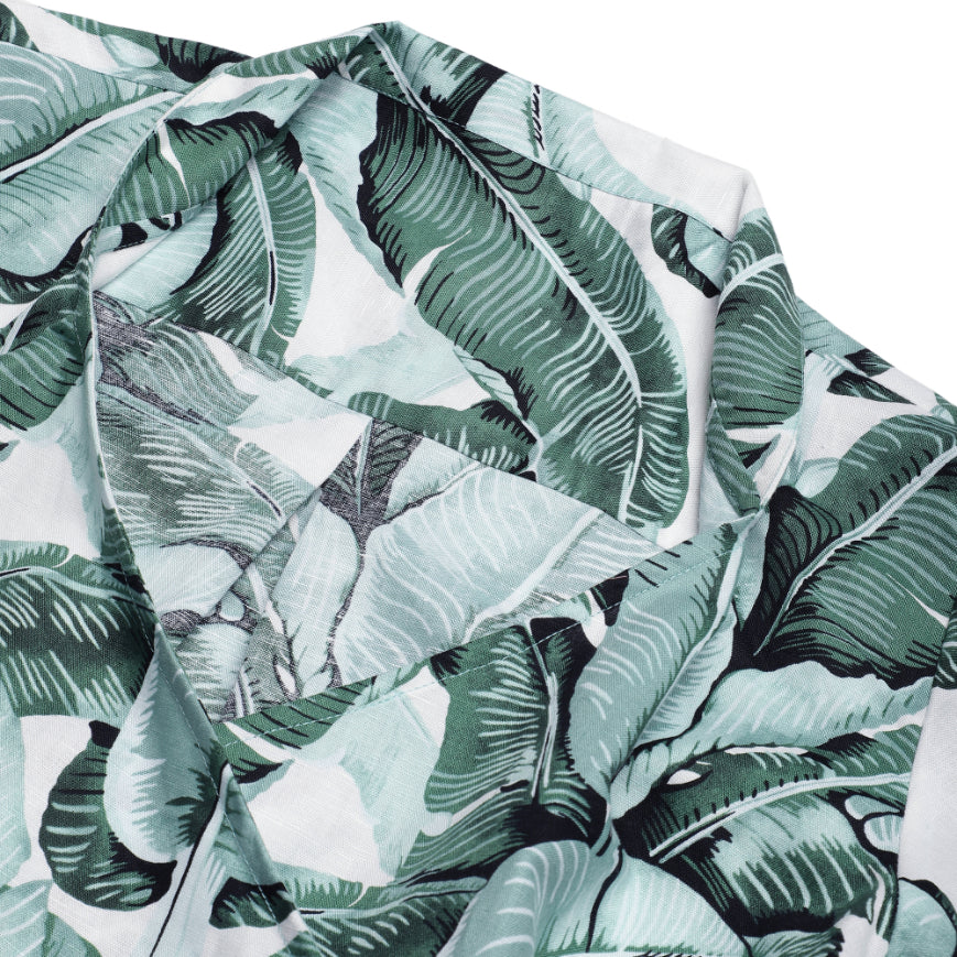 Tropical Print Flared Sleeve Top Sanaita