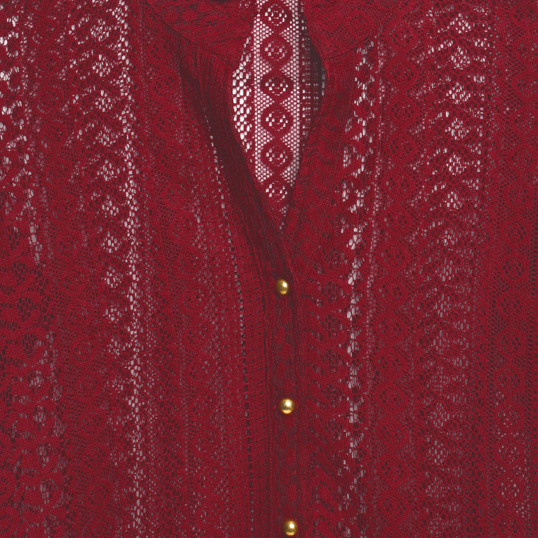 Wine Lace Blouse Sanaita