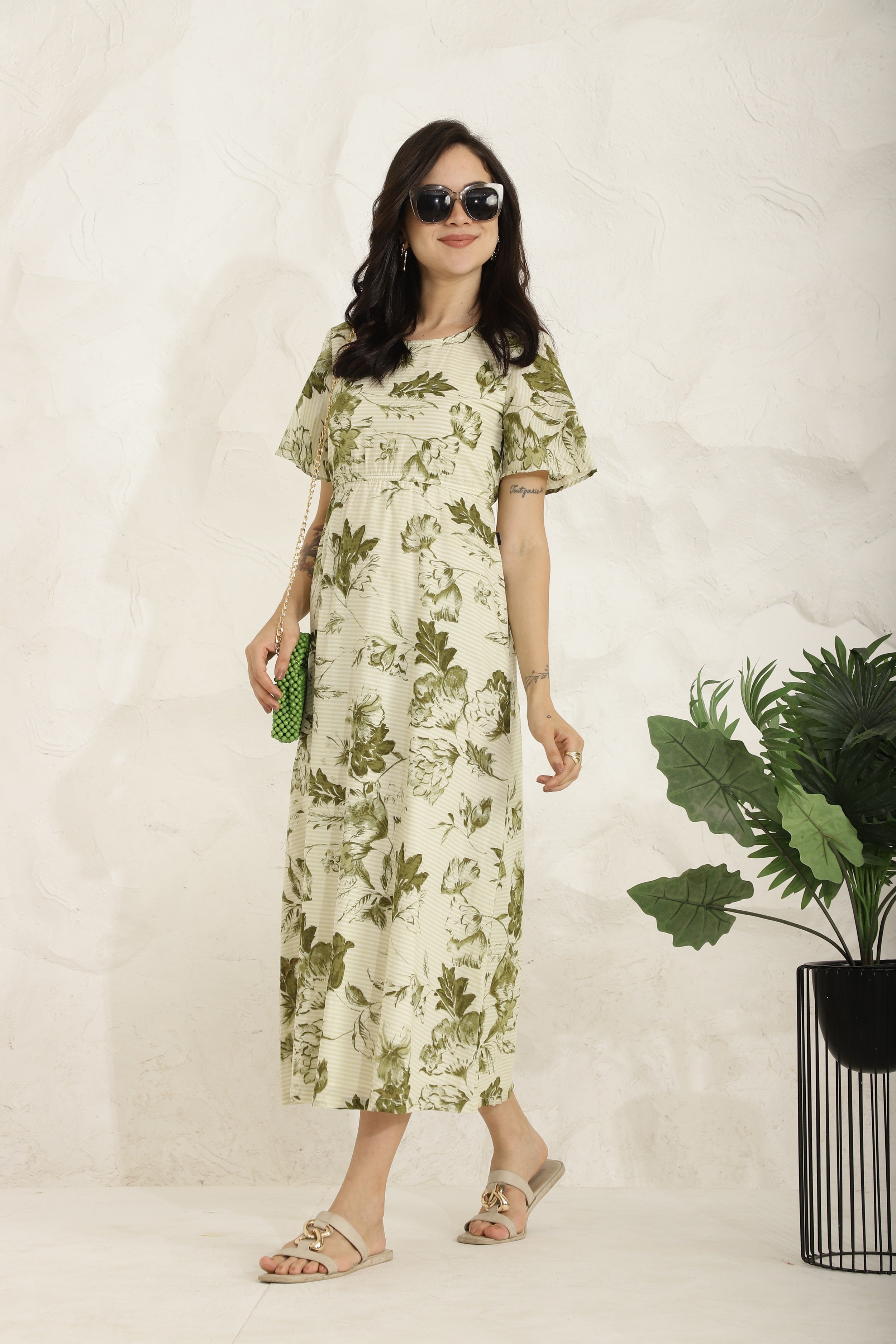 Stripe Island Dress Sanaita