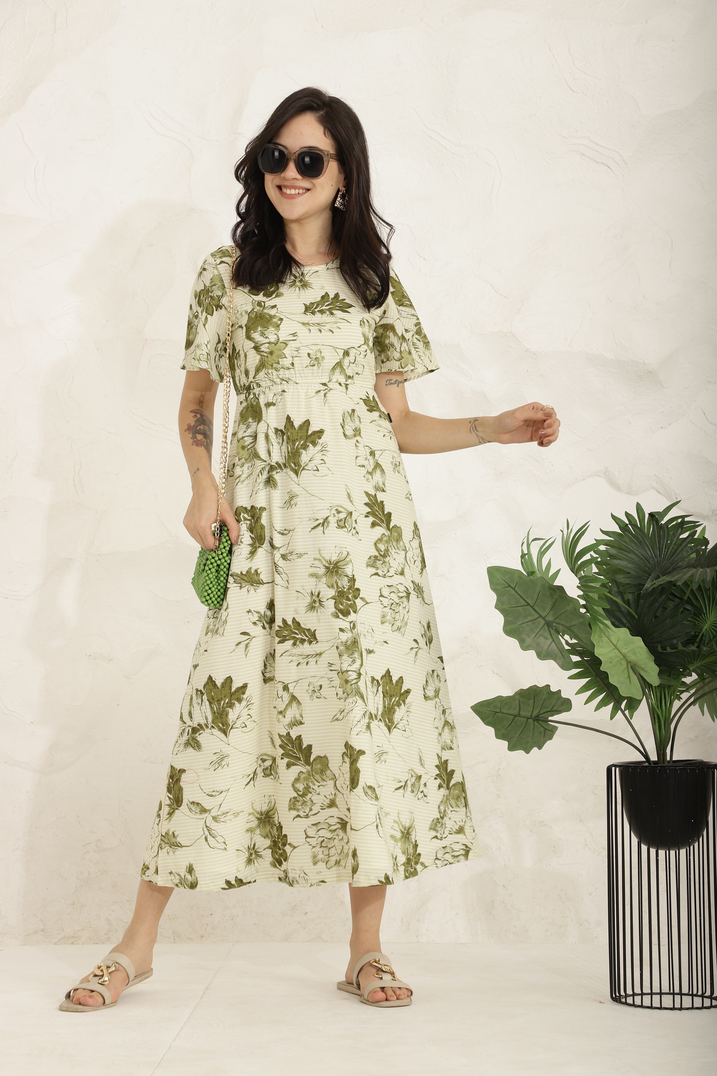 Stripe Island Dress Sanaita