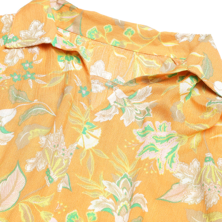 Abstract Print Gathered Loose Fit Top Sanaita