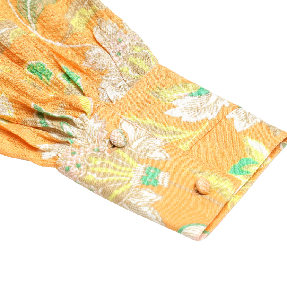 Abstract Print Gathered Loose Fit Top Sanaita