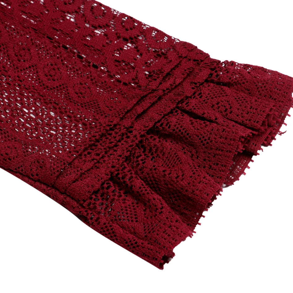Wine Lace Blouse Sanaita