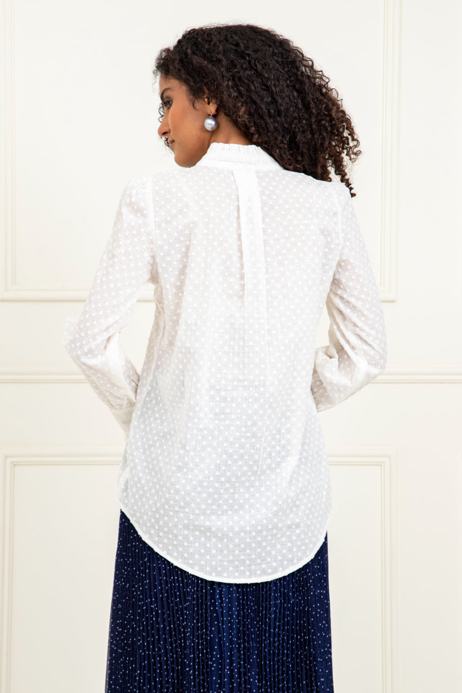 Floral Printed Dobby Textured Cotton Top Sanaita