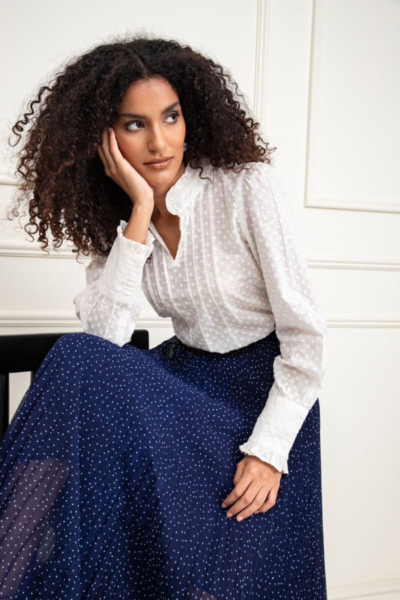 Floral Printed Dobby Textured Cotton Top Sanaita
