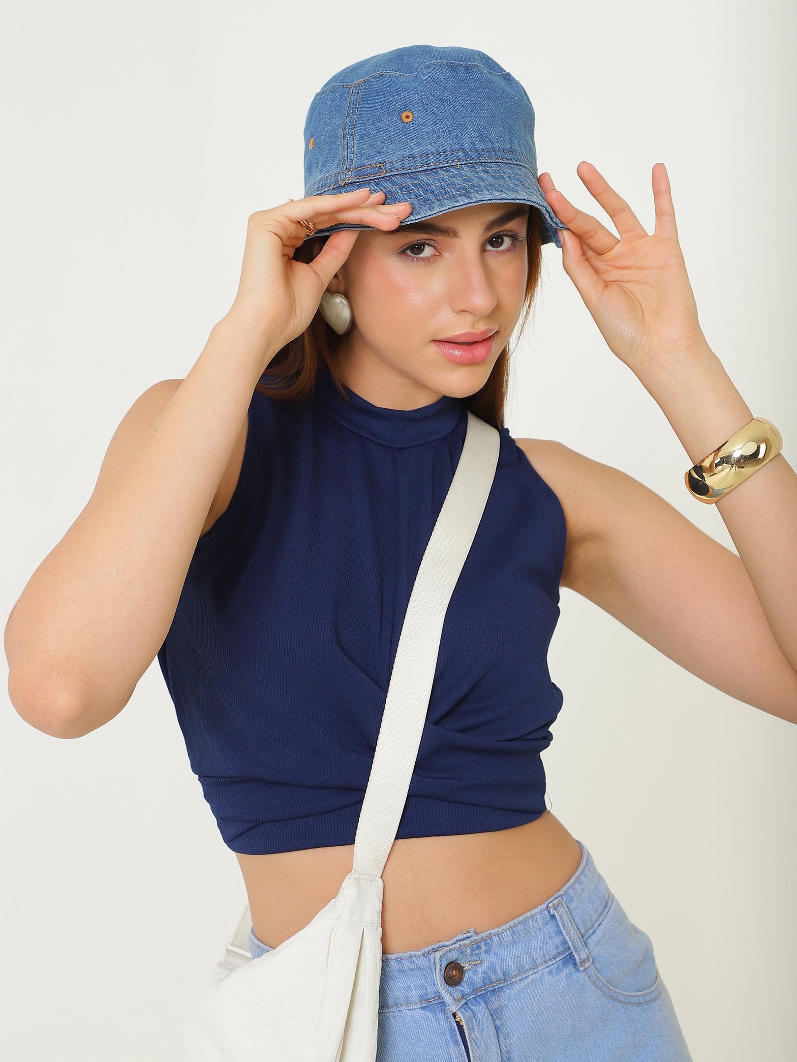 Navy Knot Detail Top Sanaita