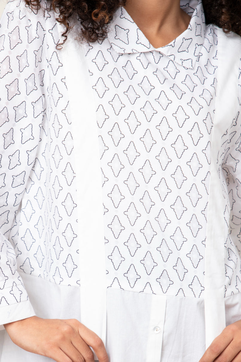 Double Layer Jacquard Statement Shirt Sanaita