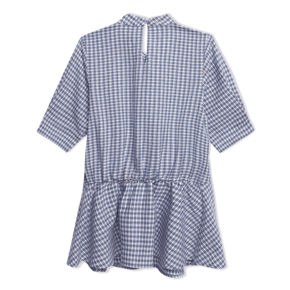 Gingham Check Peplum Sanaita