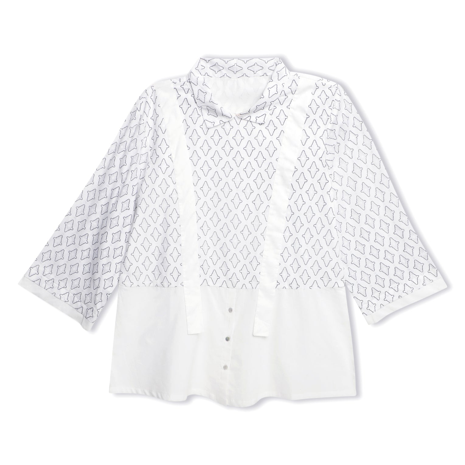 Double Layer Jacquard Statement Shirt Sanaita