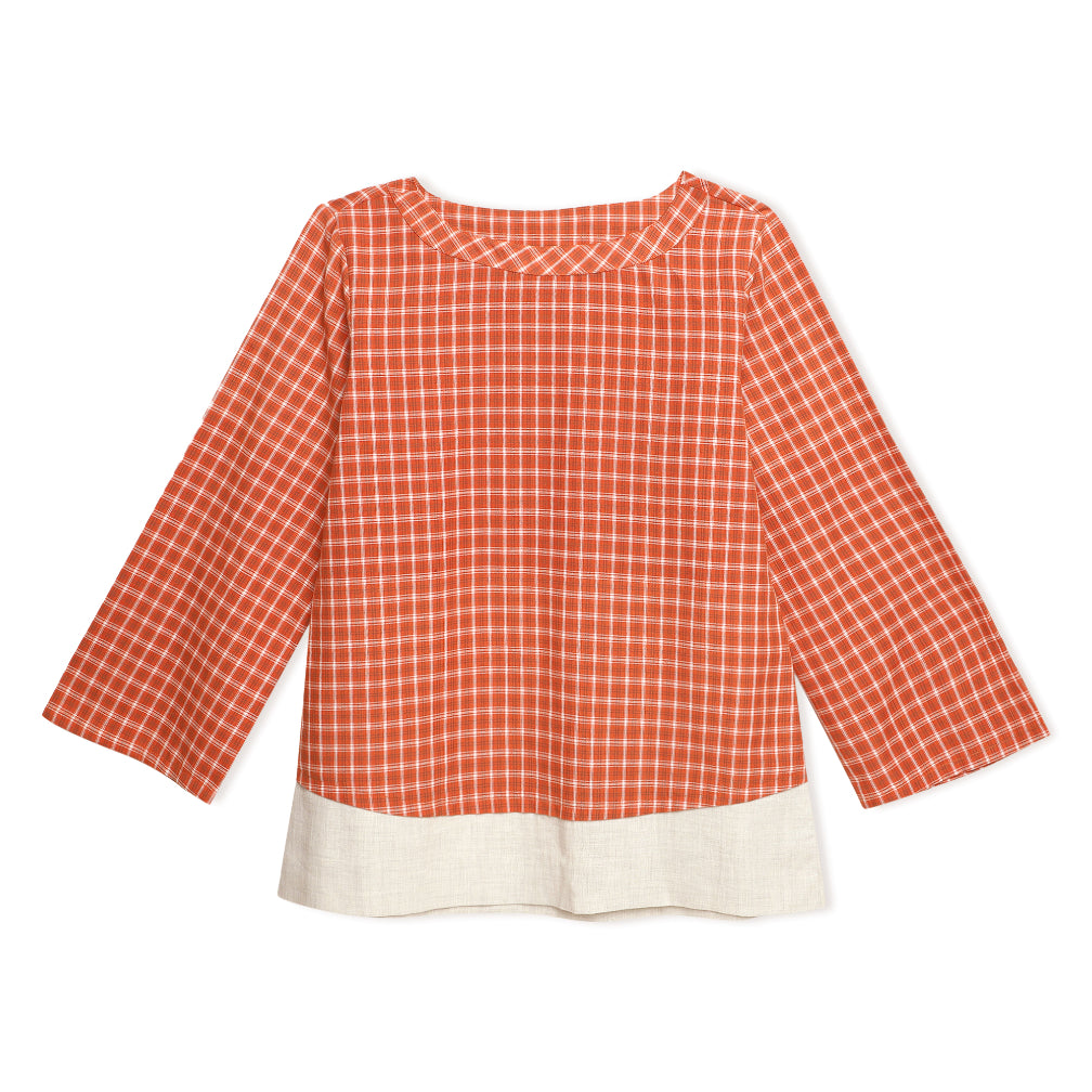 Double Layer Check Top Sanaita