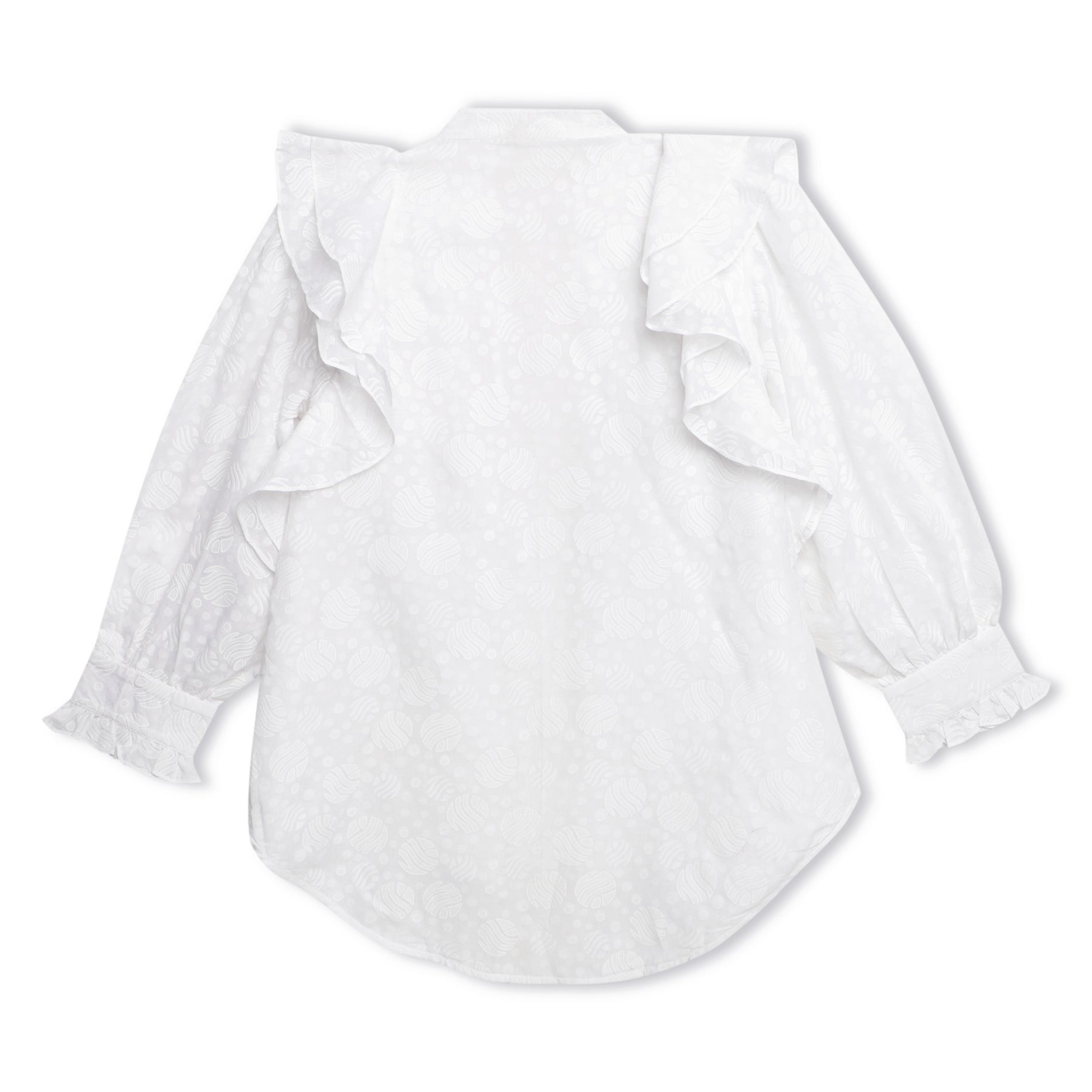 Double Frill Stylised Oversized Shirt Sanaita