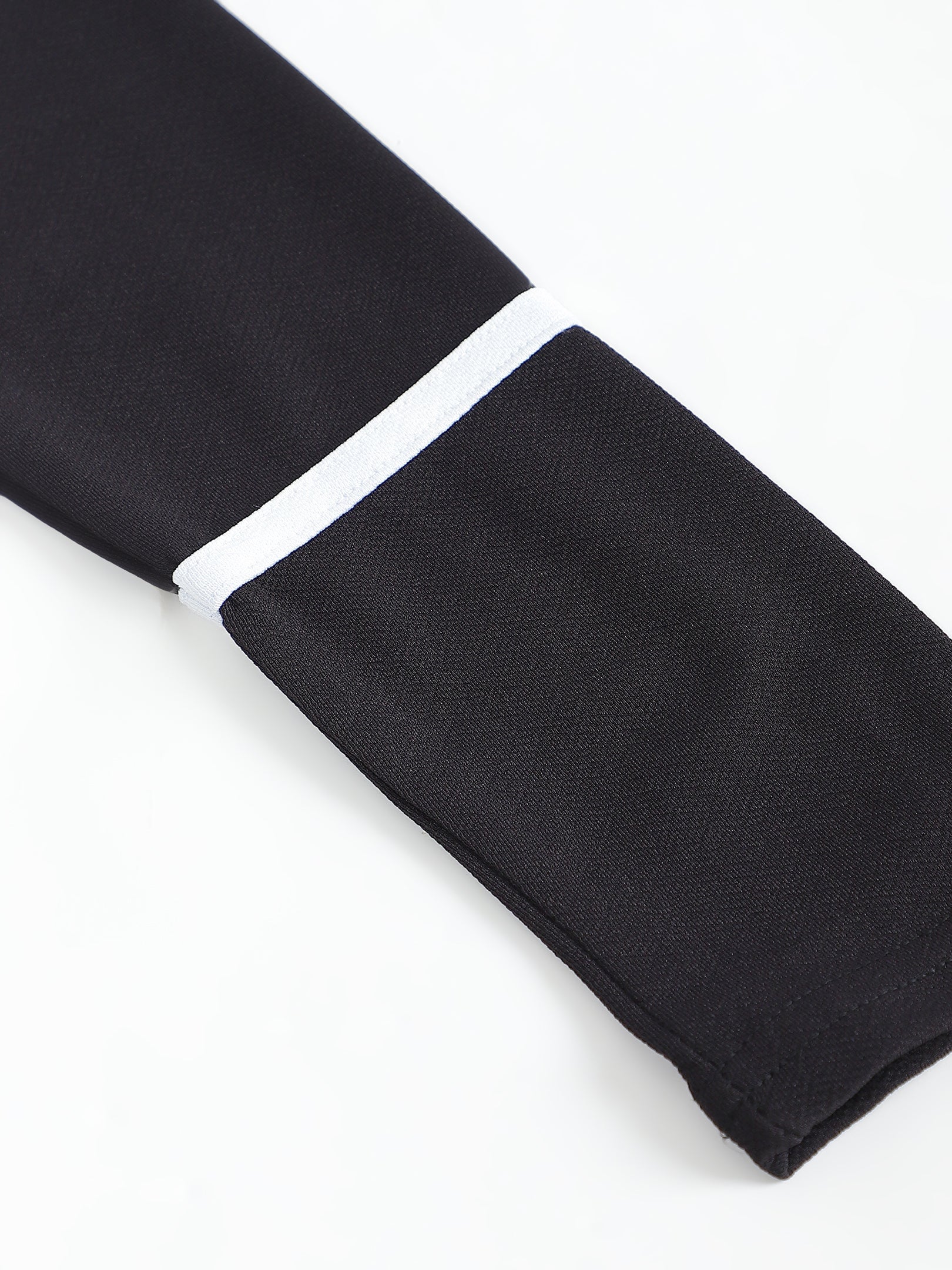 Bodycon Black Dress With White Accent Sanaita