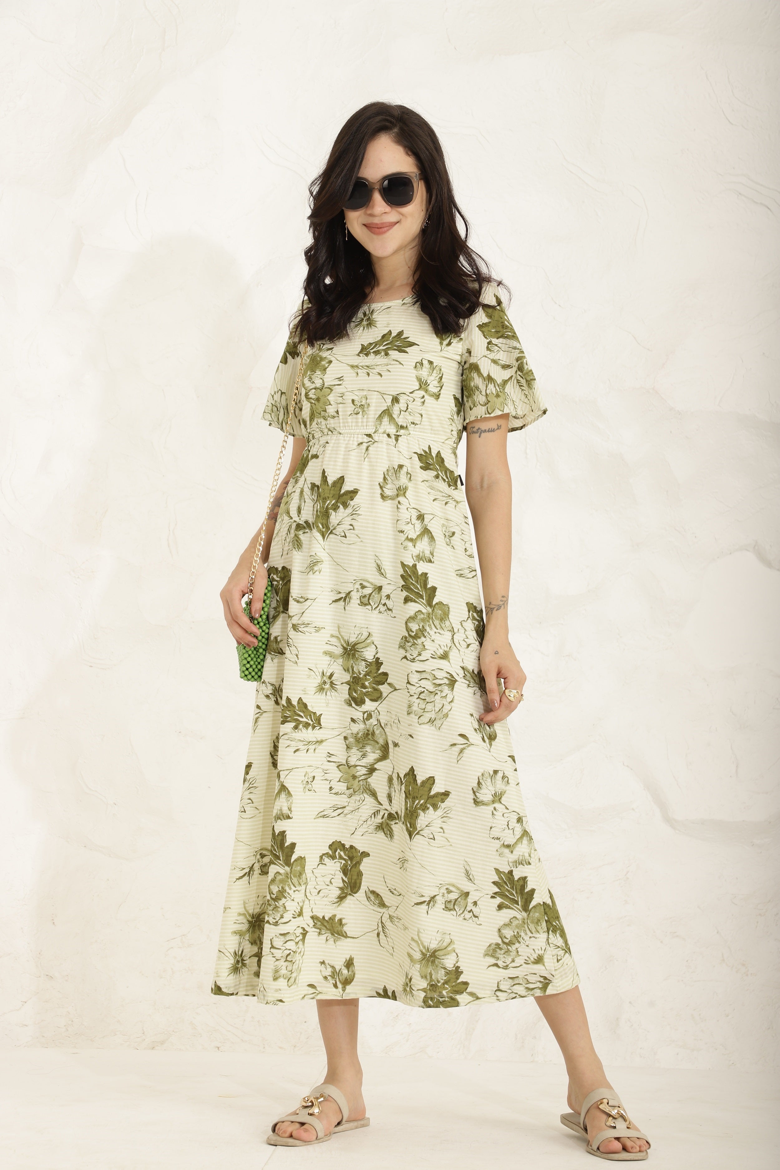 Stripe Island Dress Sanaita