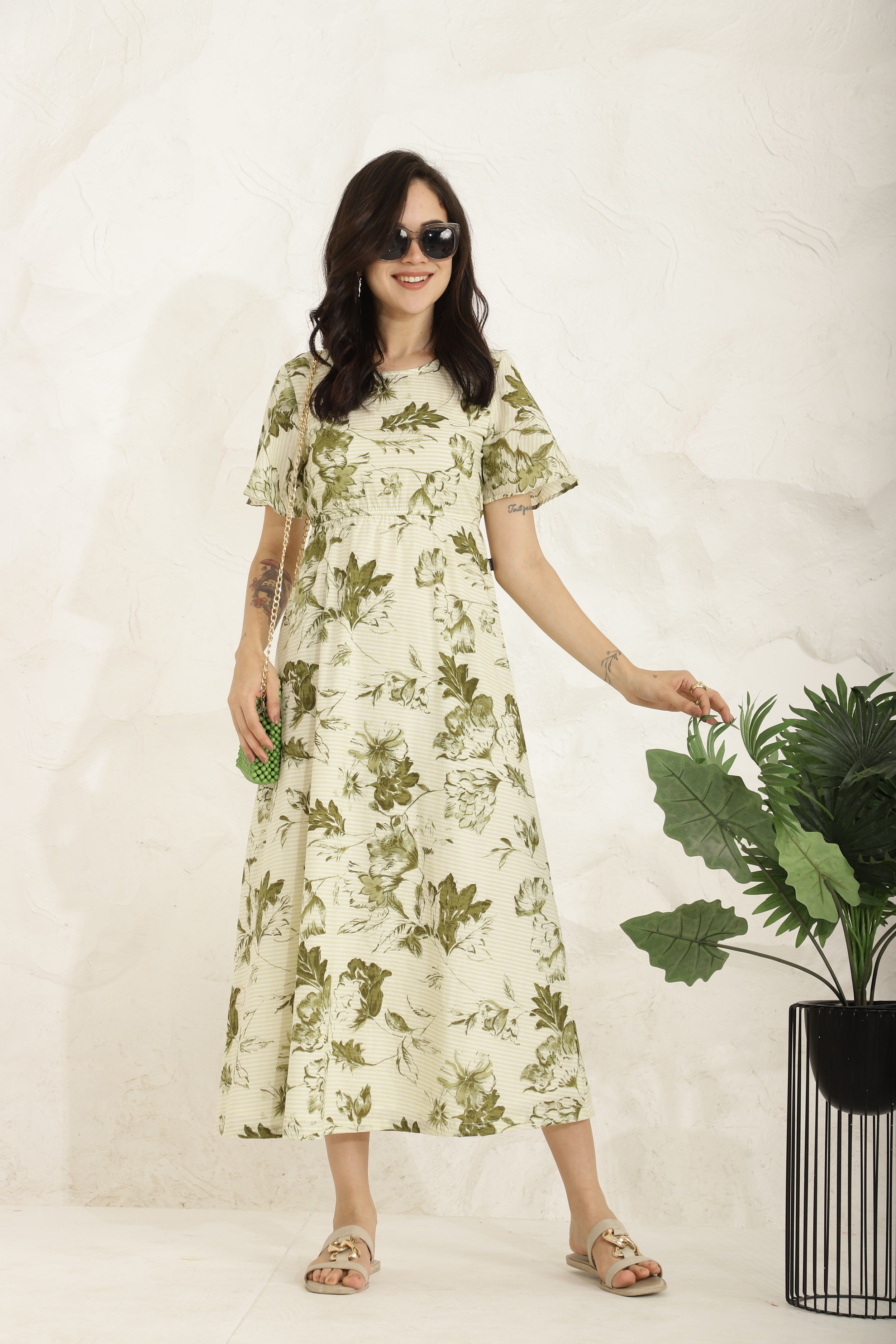 Stripe Island Dress Sanaita