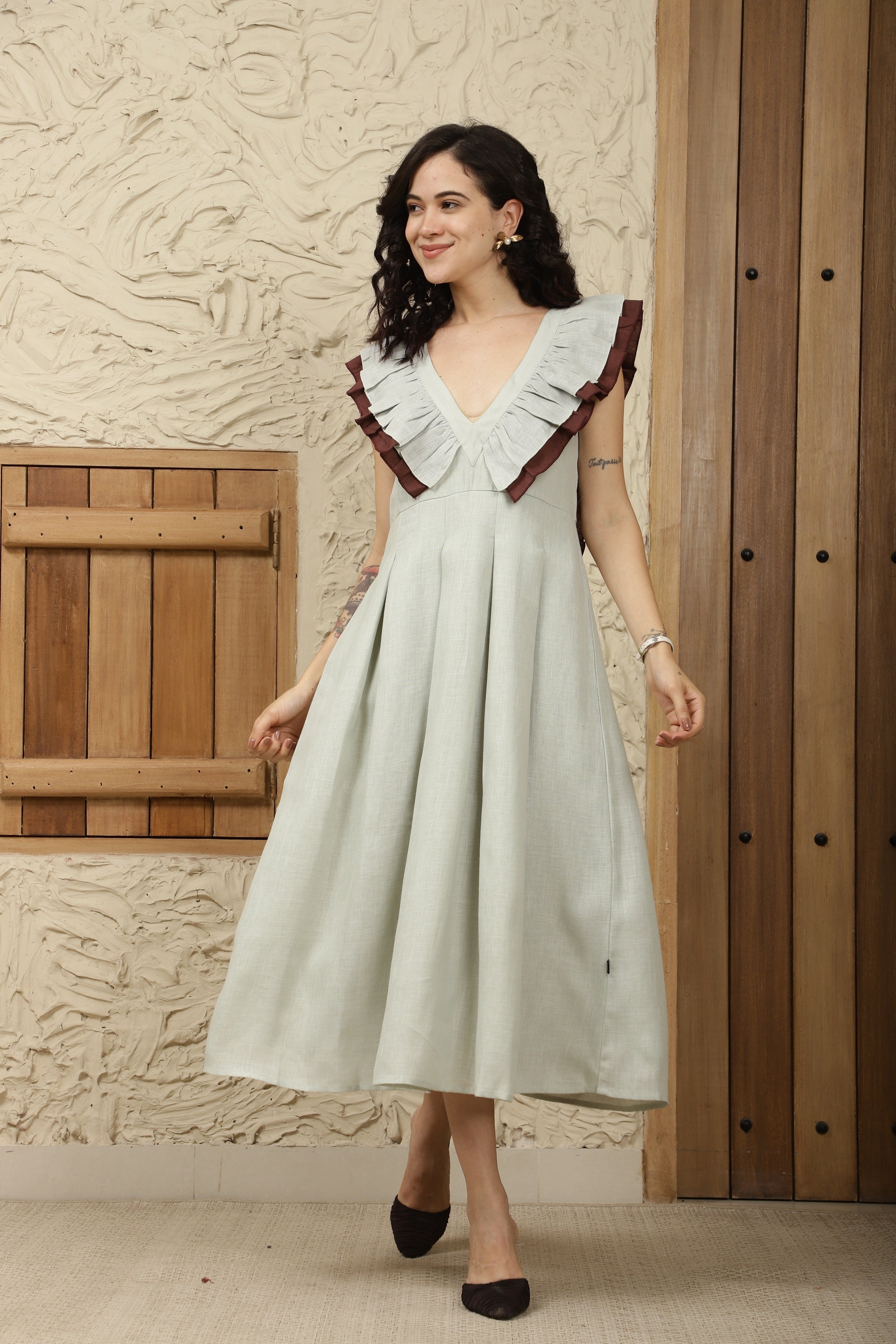 Ruffle Whisper Dress Sanaita