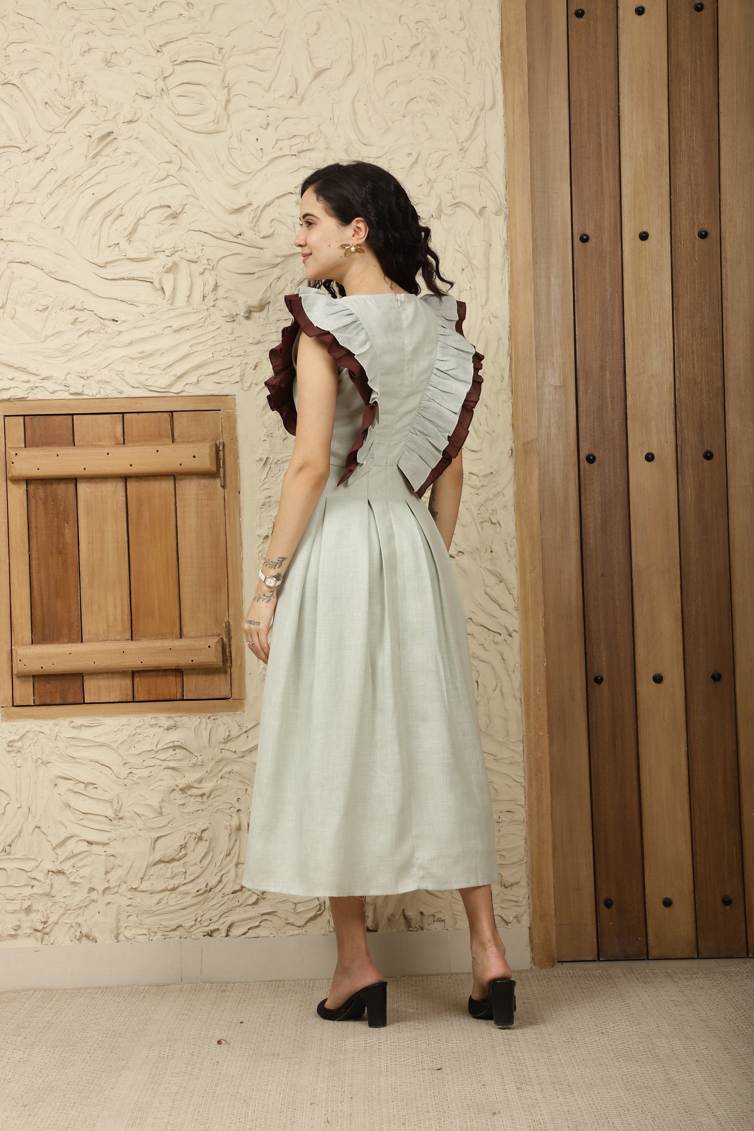 Ruffle Whisper Dress Sanaita