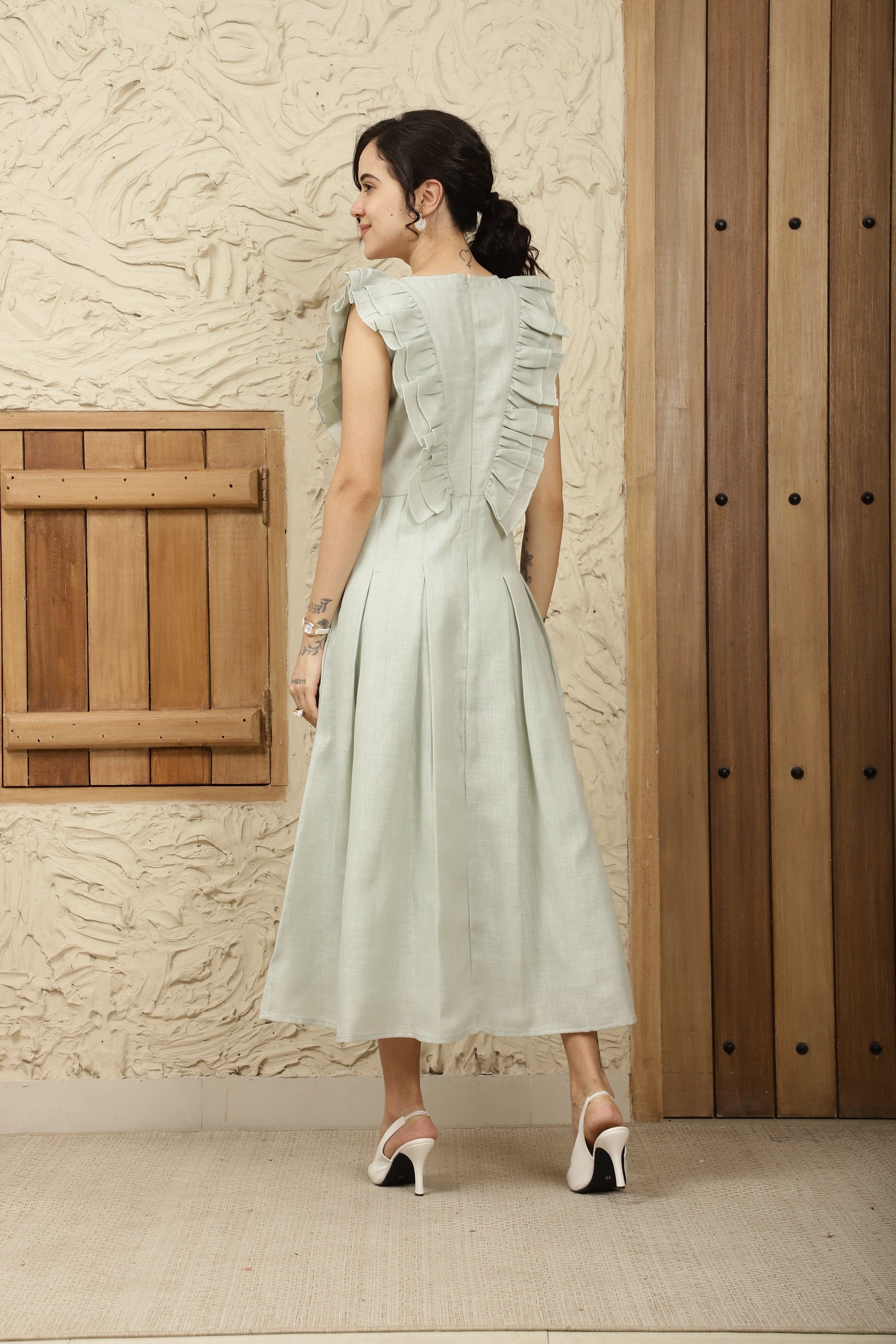 Ruffle Whisper Dress Sanaita