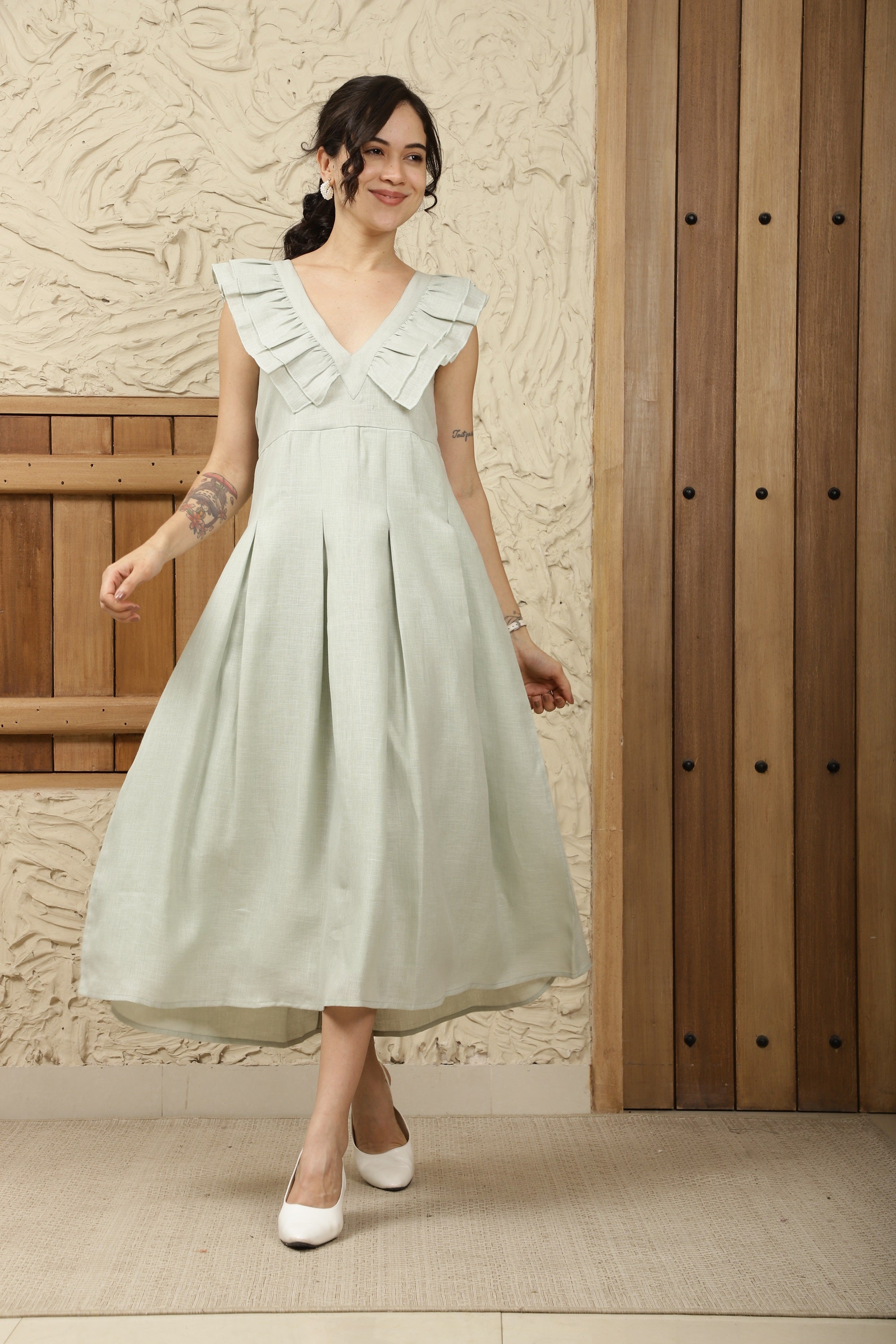 Ruffle Whisper Dress Sanaita