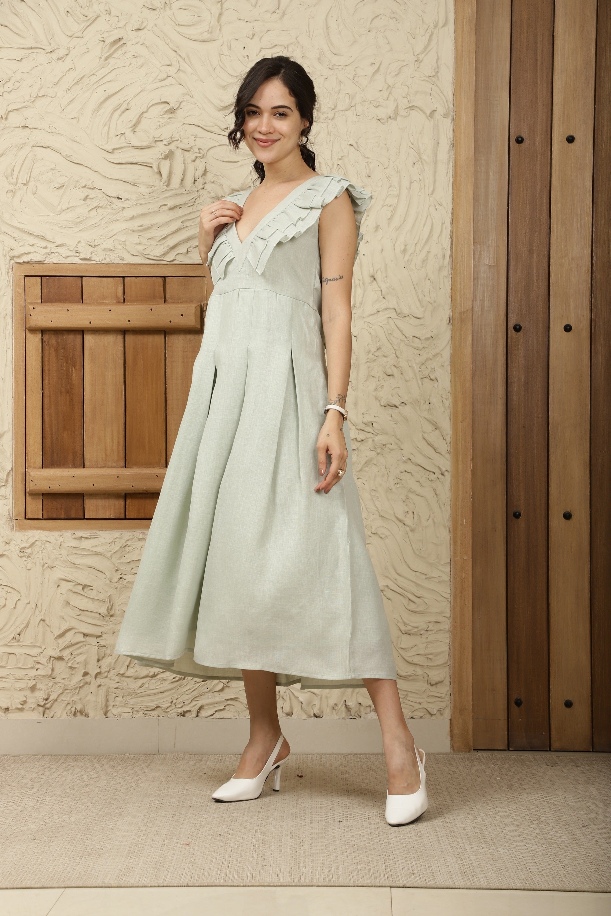 Ruffle Whisper Dress Sanaita