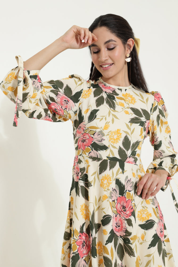 Floral Skater Dress Sanaita