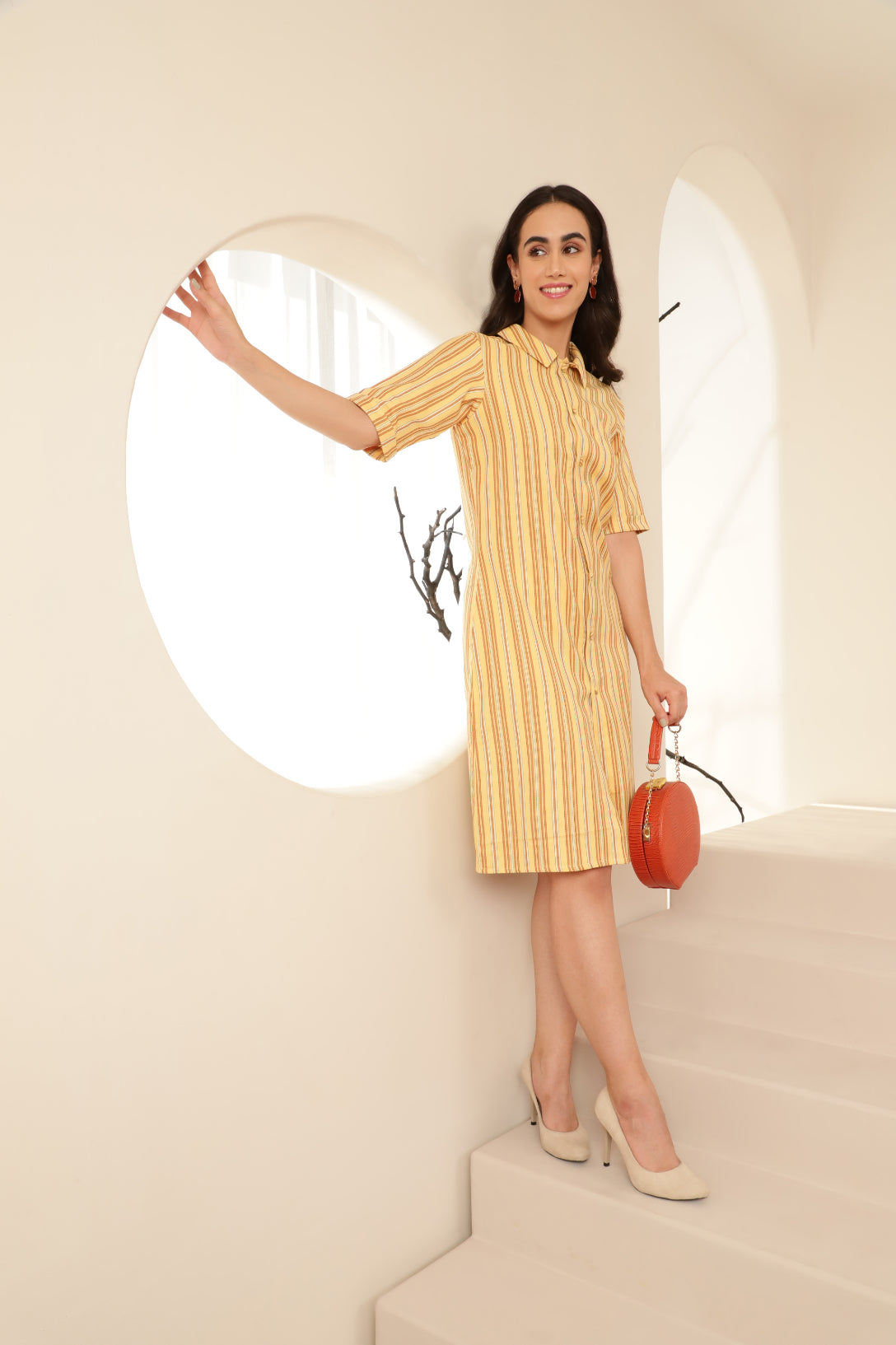 Yellow Striped Dress
